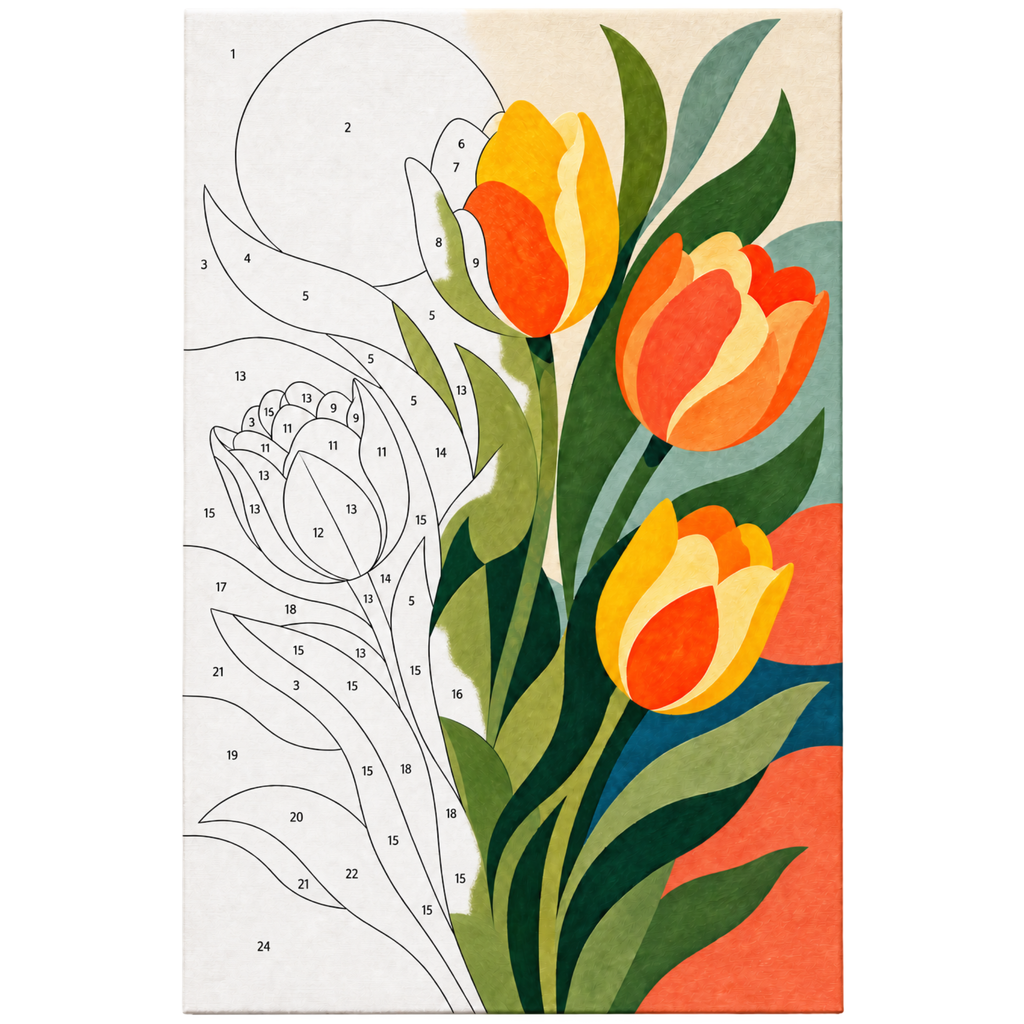 Paint By Numbers - Golden Tulips