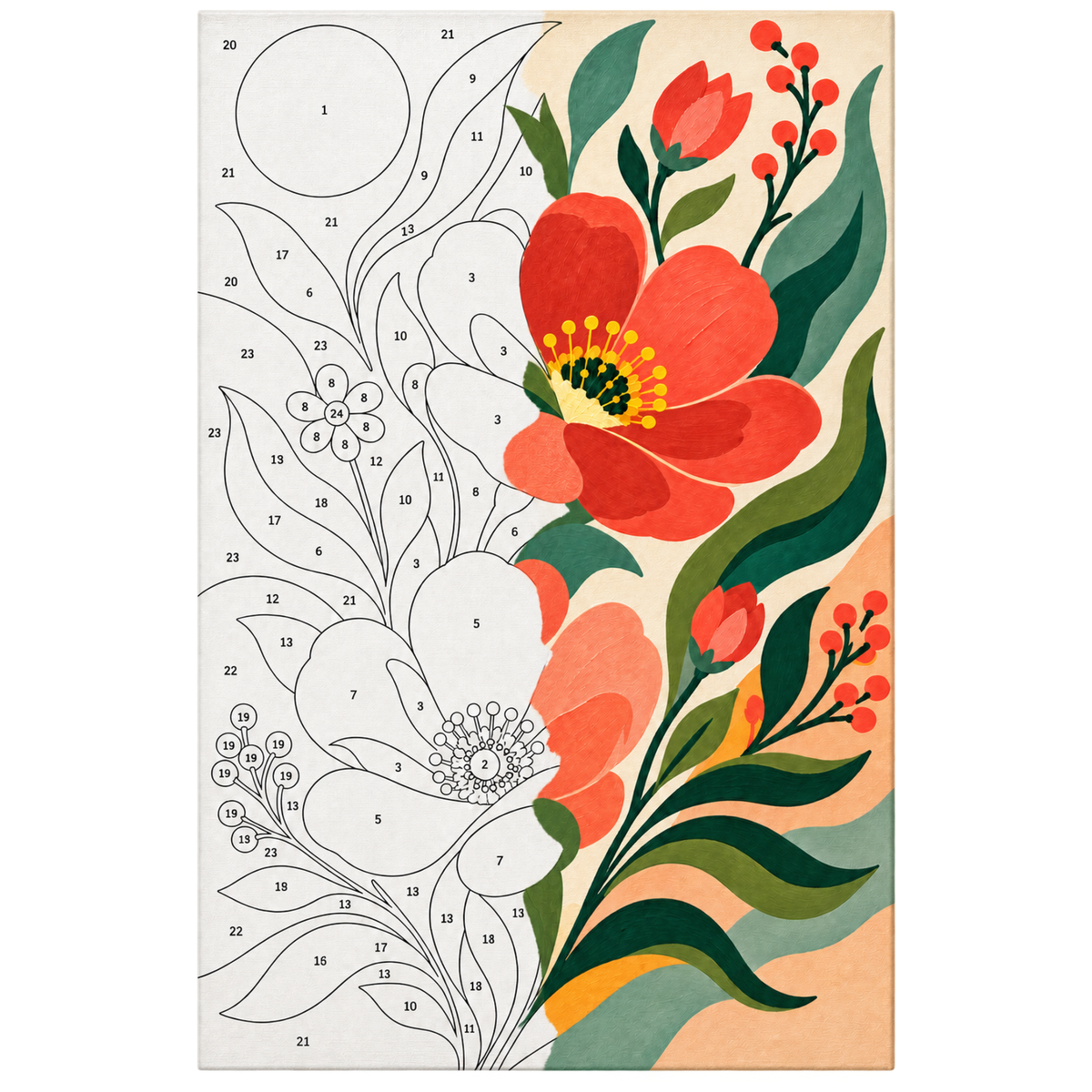Paint By Numbers - Blushing Petals