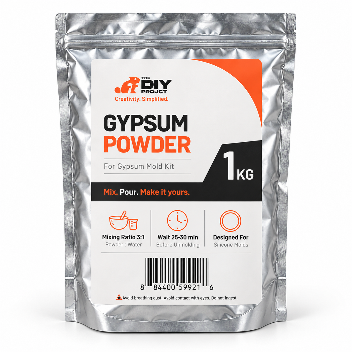 Gypsum Powder - 1 Kg/2.2 Lbs